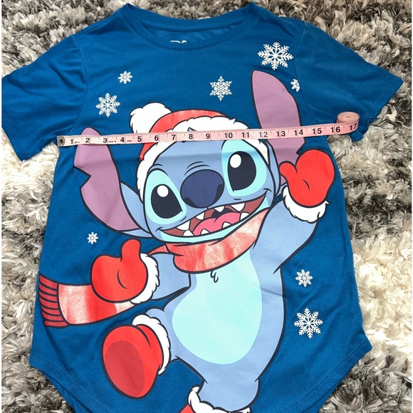 Disney Stitch Christmas Graphic Short Sleeve T-Shirt - Picture 3 of 7